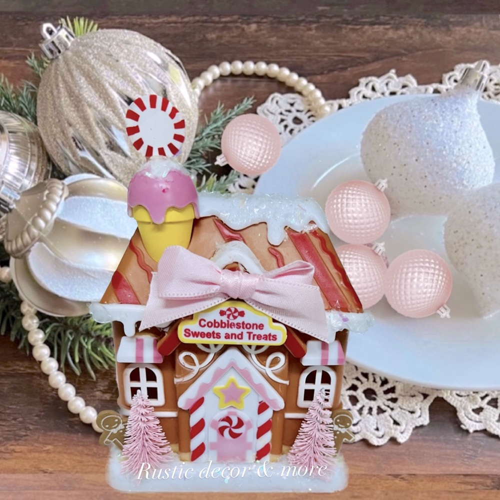 Pink Sweets & Treats Christmas Village bundle